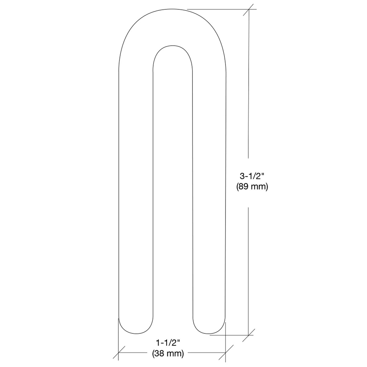 CR Laurence PHS14 1/4 in. x 3-1/2 in. Plastic Horseshoe Shims Black for Leveling Windows and Doors (Each) - 2