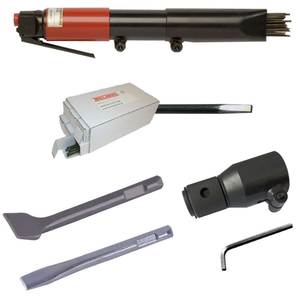 Trelawny CS Unitec 121.2099 2B Needle Scaler |Inline Grip | 19 Needle | Professional Grade | Air Power