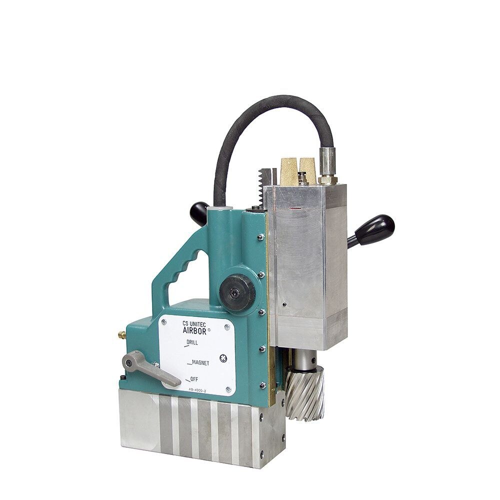 Spitznas CS Unitec AB-4300-2R Airbor Air Magnetic Drill with Extended Stroke | 2-1/16" | ATEX EX Zone Certified | Also for Underwater Use - 2