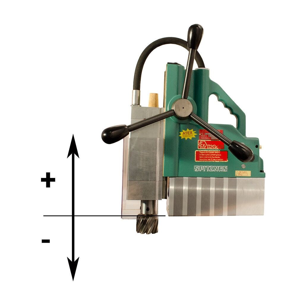 Spitznas CS Unitec AB-4300-2R Airbor Air Magnetic Drill with Extended Stroke | 2-1/16" | ATEX EX Zone Certified | Also for Underwater Use - 3