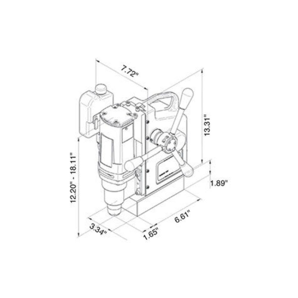 BDS CS Unitec AutoMAB 350 Automatic Magnetic Drill | 1-5/8" Dia. Hole Cutting Capacity - 2