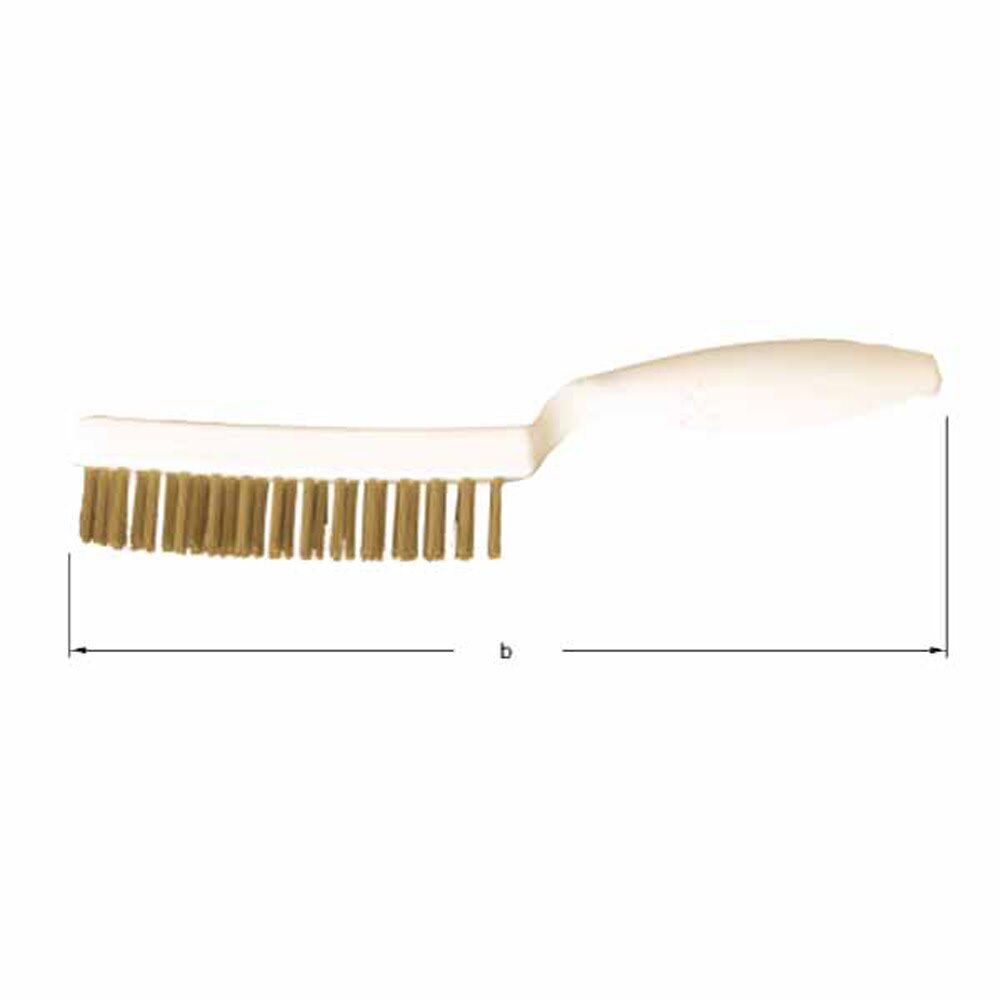 Carltsoe Safety CS Unitec Ex1001-3A Aluminum Bronze Non-Sparking, Low-Magnetism, Corrosion Resistant Straight Handle Scratch Brush (1001U-3A) - 2