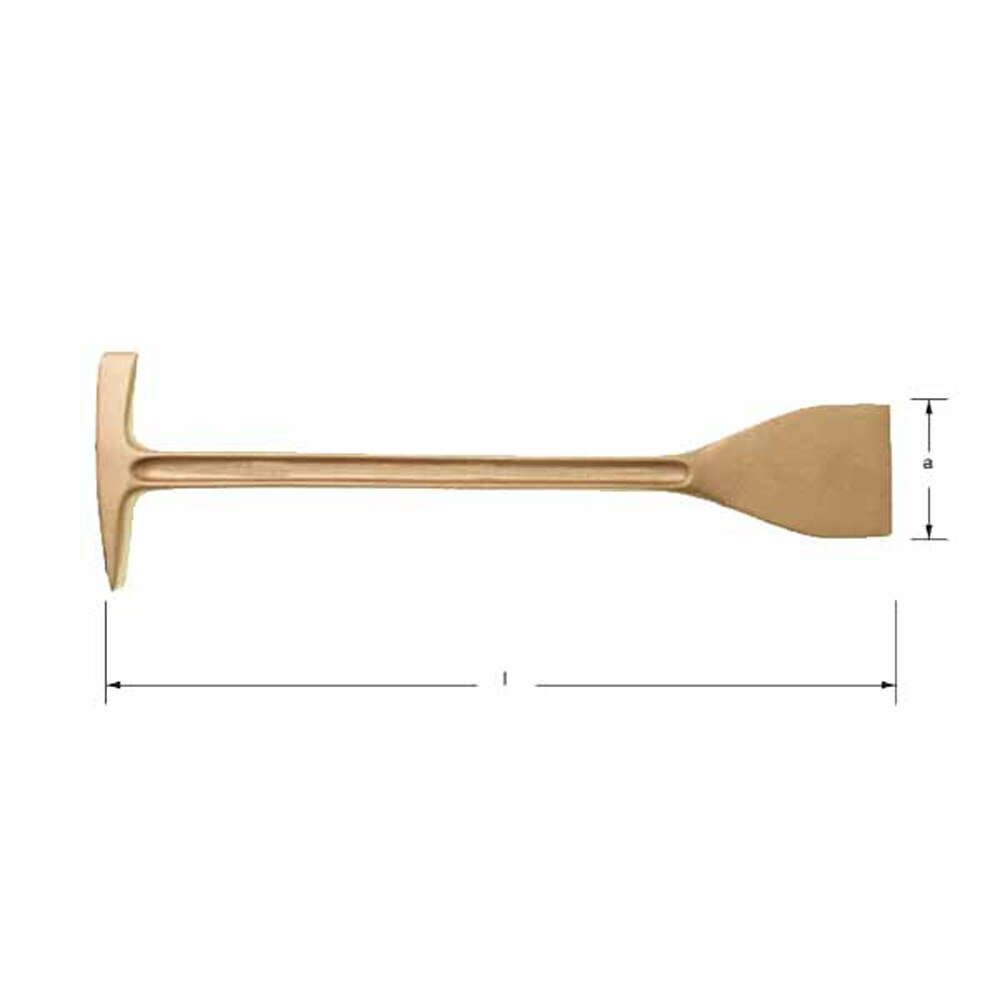 Carltsoe Safety CS Unitec Ex1014-450A Aluminum Bronze Non-Sparking, Low-Magnetism, Corrosion Resistant Scraper, Pick, and Scaler (1014U-450A) - 2