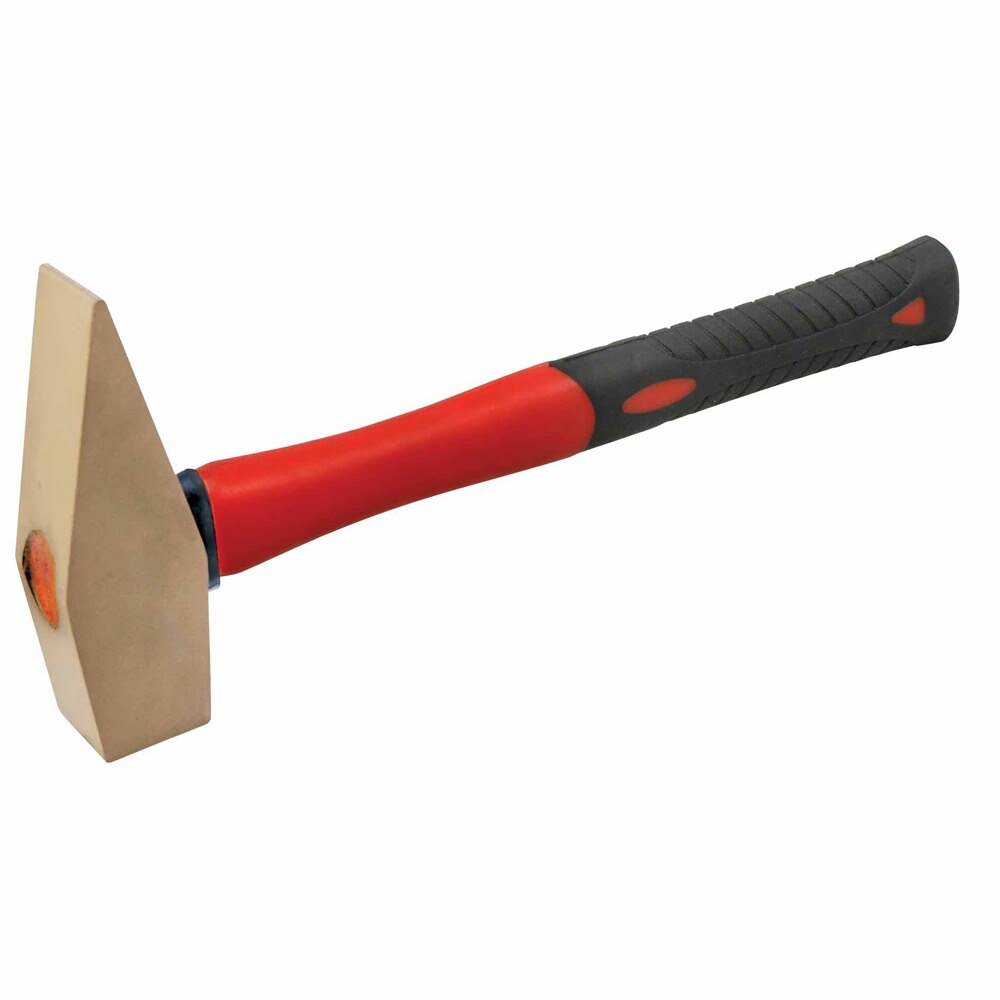 Carltsoe Safety CS Unitec Ex107-1000A Aluminum Bronze Non-Sparking, Low-Magnetism, Corrosion Resistant Stone Wedge Hammer 2.20 Lbs (1 Kg) (107U-1000A)