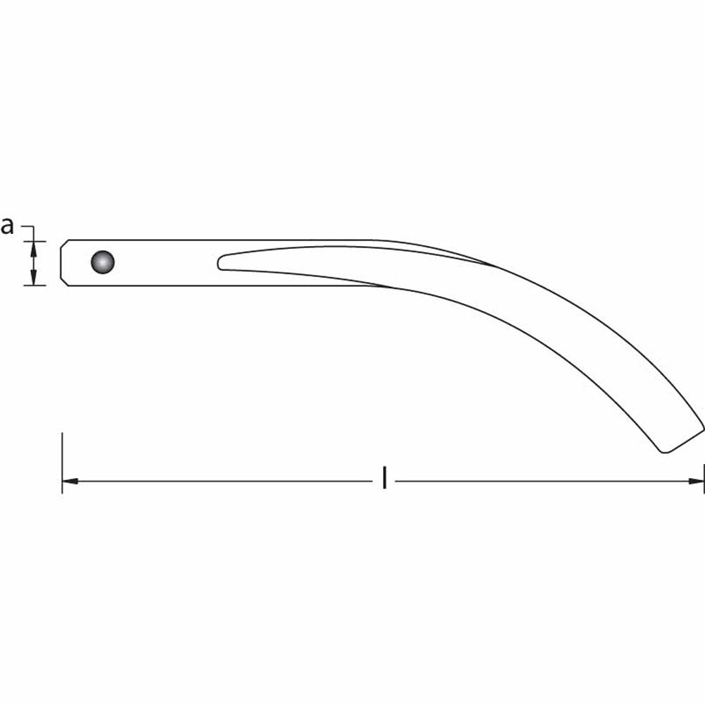 Carltsoe Safety CS Unitec Ex1101BH-20B Copper Beryllium Non-Sparking, Non-Magnetic, Corrosion Resistant Banana Wedge with Lanyard Hole (1101BHU-20B) - 2