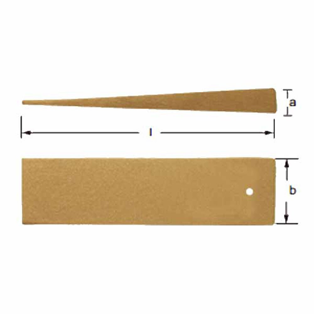 Carltsoe Safety CS Unitec Ex1101U-12B Copper Beryllium Non-Sparking, Non-Magnetic, Corrosion resistant Flange Wedge with Lanyard Hole 2" (1101UU-12B) - 2