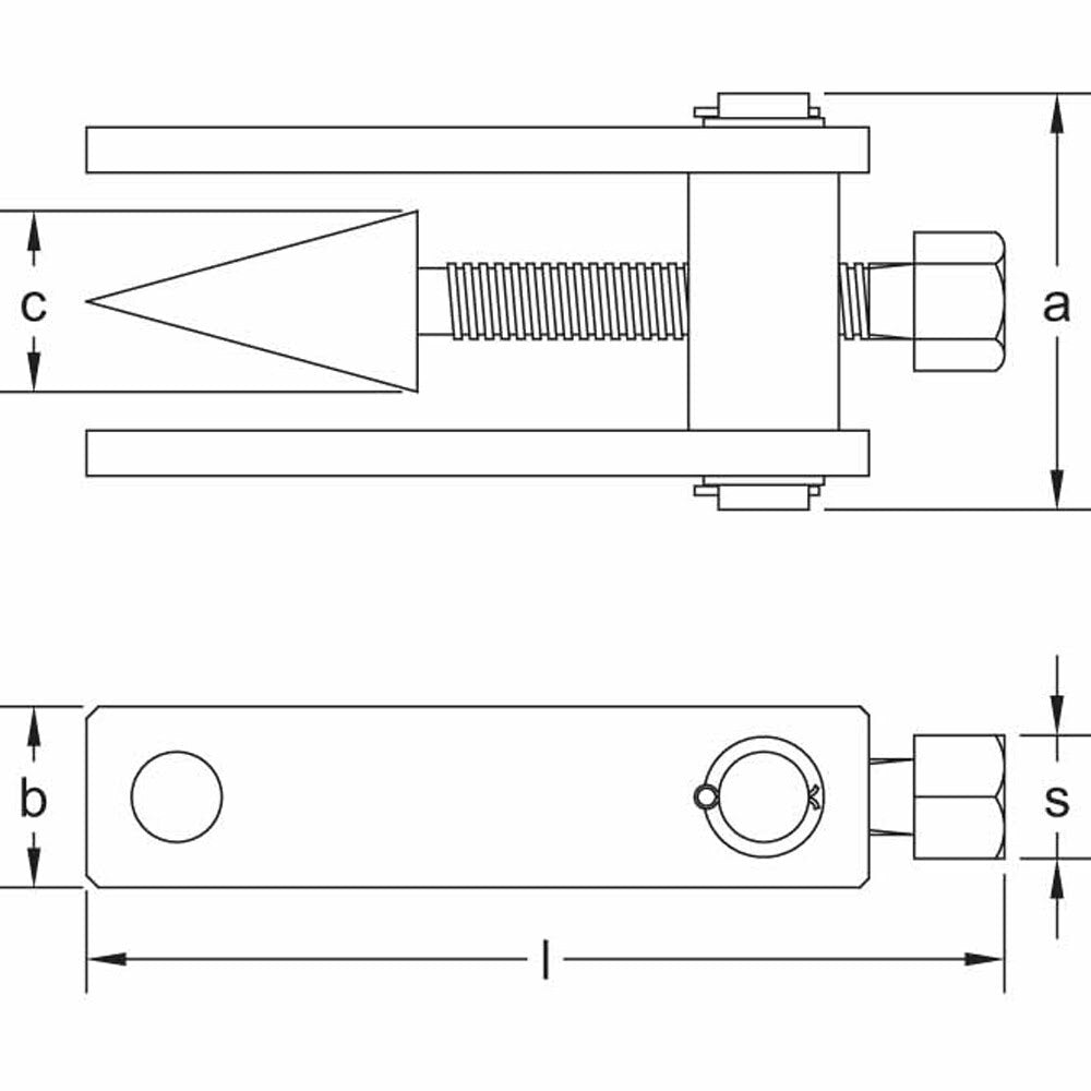 Carltsoe Safety CS Unitec Ex1102-60A Aluminum Bronze Non-Sparking, Low-Magnetism, Corrosion Resistant Flange Spreader (1102U-60A) - 2