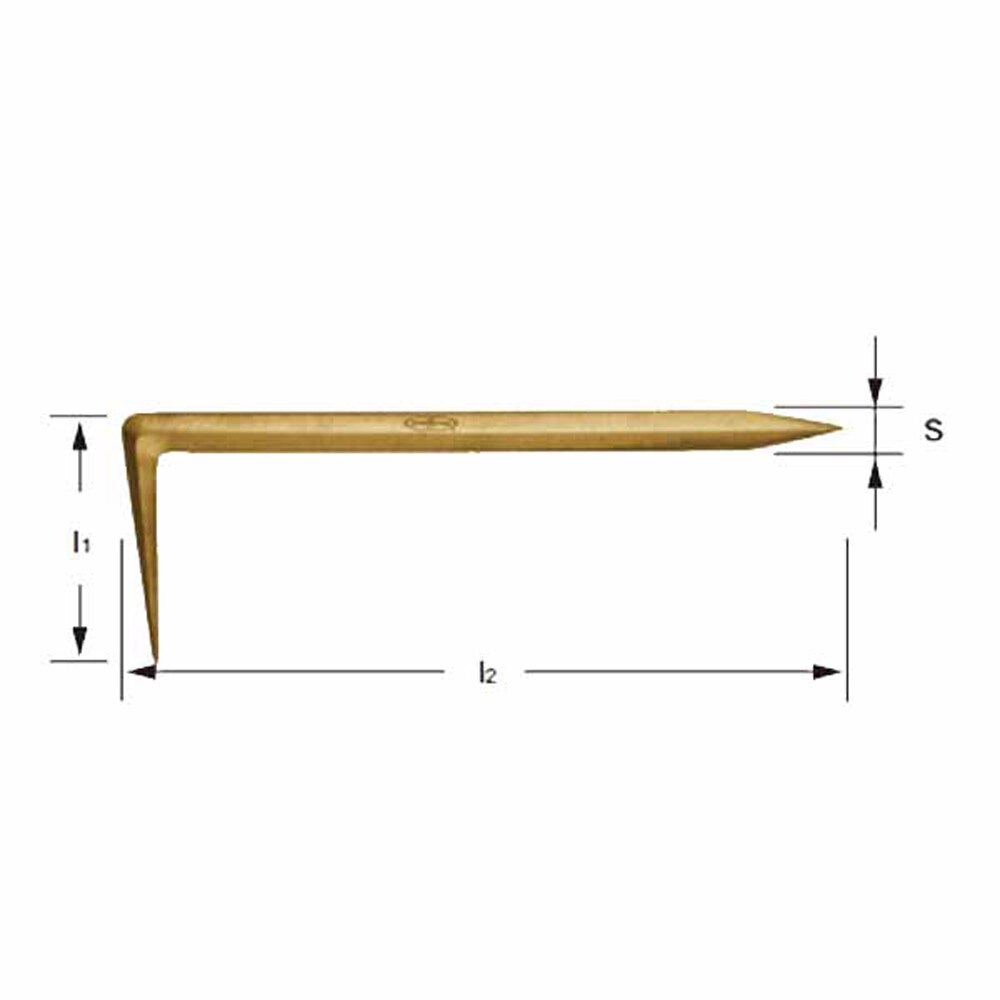 Carltsoe Safety CS Unitec Ex1302-500B Copper Beryllium Non-Sparking, Non-Magnetic, Corrosion Resistant 5/8" Angle Tracing Point (1302U-500B) - 2