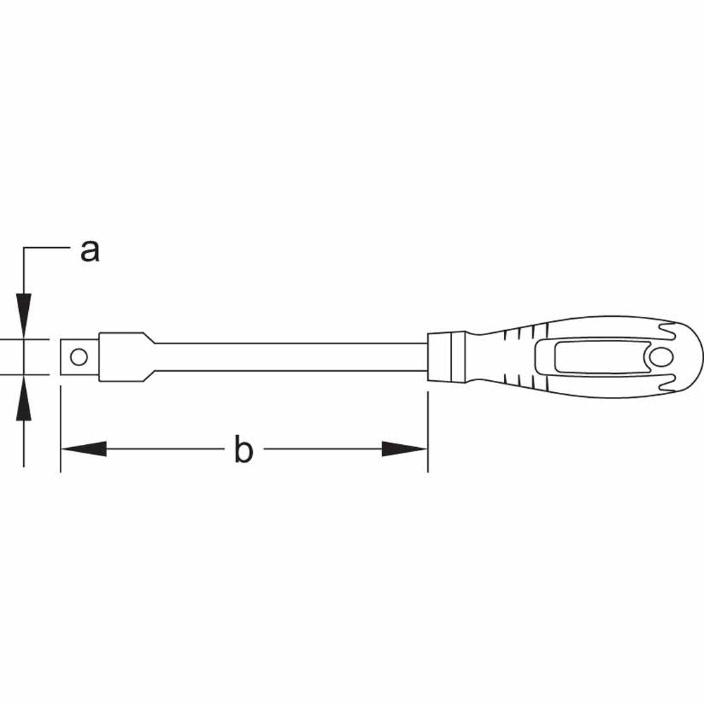 Carltsoe Safety CS Unitec Ex1504SAA-B Copper Beryllium Non-Sparking, Non-Magnetic, Corrosion Resistant Driver Handle 1/4" Drive (1504SAAU-B) - 3