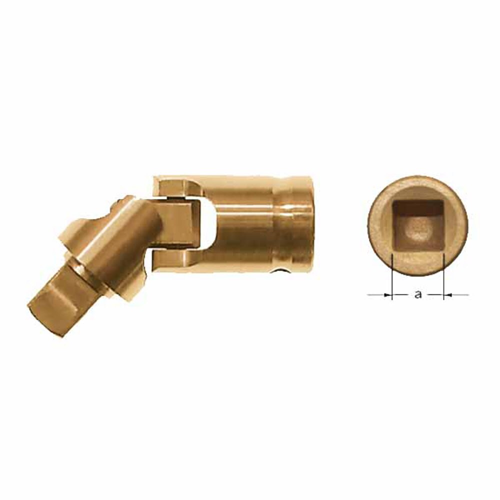 Carltsoe Safety CS Unitec Ex1507A-B Copper Beryllium Non-Sparking, Non-Magnetic, Corrosion Resistant Universal Joint 3/8" Drive (1507AU-B) - 2