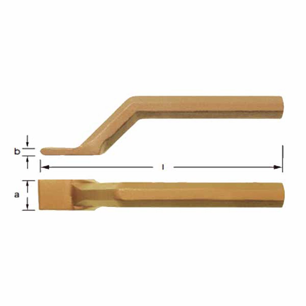 Carltsoe Safety CS Unitec Ex308A-200A Aluminum Bronze Non-Sparking, Low-Magnetism, Corrosion Resistant Caulking Tool (308AU-200A) - 2
