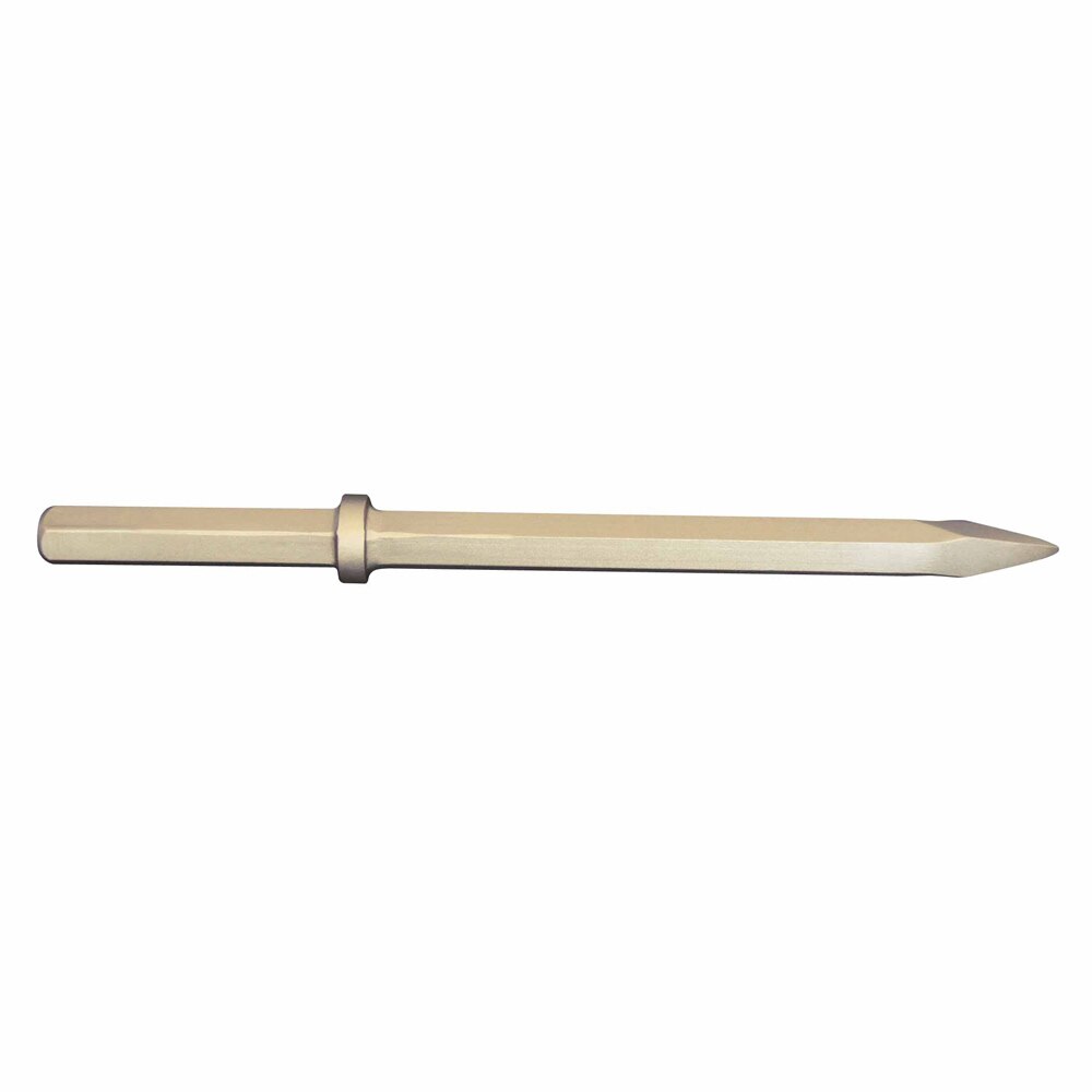 Carltsoe Safety CS Unitec Ex318R-14B Copper Beryllium Non-Sparking, Non-Magnetic, Corrosion Resistant Bull Point Chisel, 1-1/8" Hex Shank (318RU-14B)