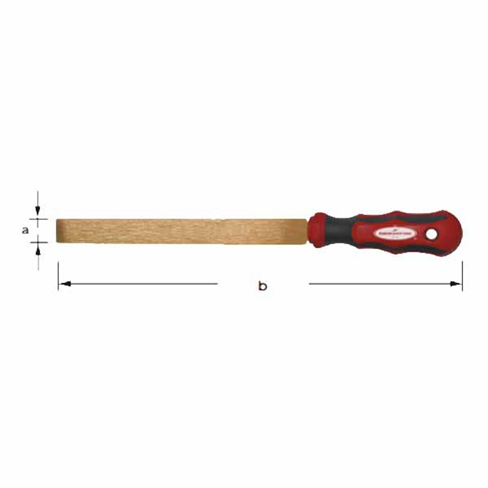 Carltsoe Safety CS Unitec Ex401-30A Aluminum Bronze Non-Sparking, Low-Magnetism, Corrosion Resistant Flat Scraper 12" (300 mm) (401U-30A) - 2