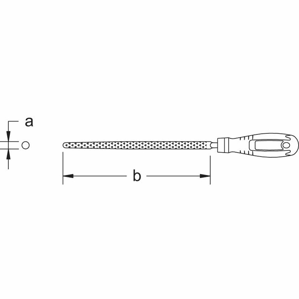 Carltsoe Safety CS Unitec Ex411R-200B Copper Beryllium Non-Sparking, Non-Magnetic, Corrosion Resistant 8" Round File (411RU-200B) - 2