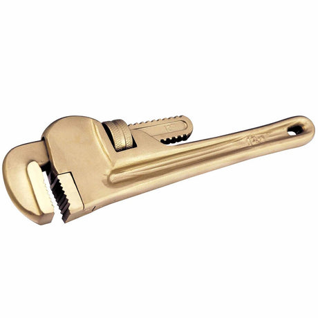 Carltsoe Safety CS Unitec Ex502-14A Aluminum Bronze Non-Sparking, Low-Magnetism, Corrosion Resistant American Type Pipe Wrench 14" (350 mm) (502U-14A)