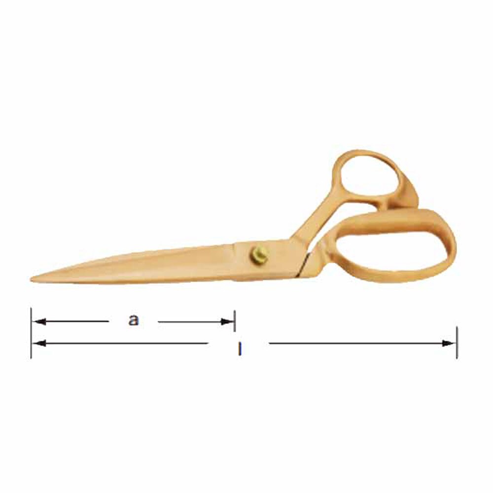 Carltsoe Safety CS Unitec Ex609-225A Aluminum Bronze Non-Sparking, Low-Magnetism, Corrosion Resistant Scissors (609U-225A) - 2