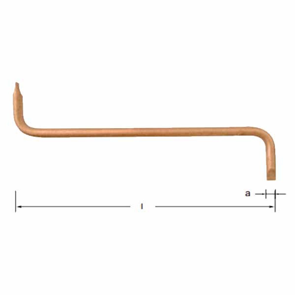 Carltsoe Safety CS Unitec Ex802-010UB Copper Beryllium Non-Sparking, Non-Magnetic, Corrosion Resistant Offset Screwdriver 1/8" (802U-010UB) - 2