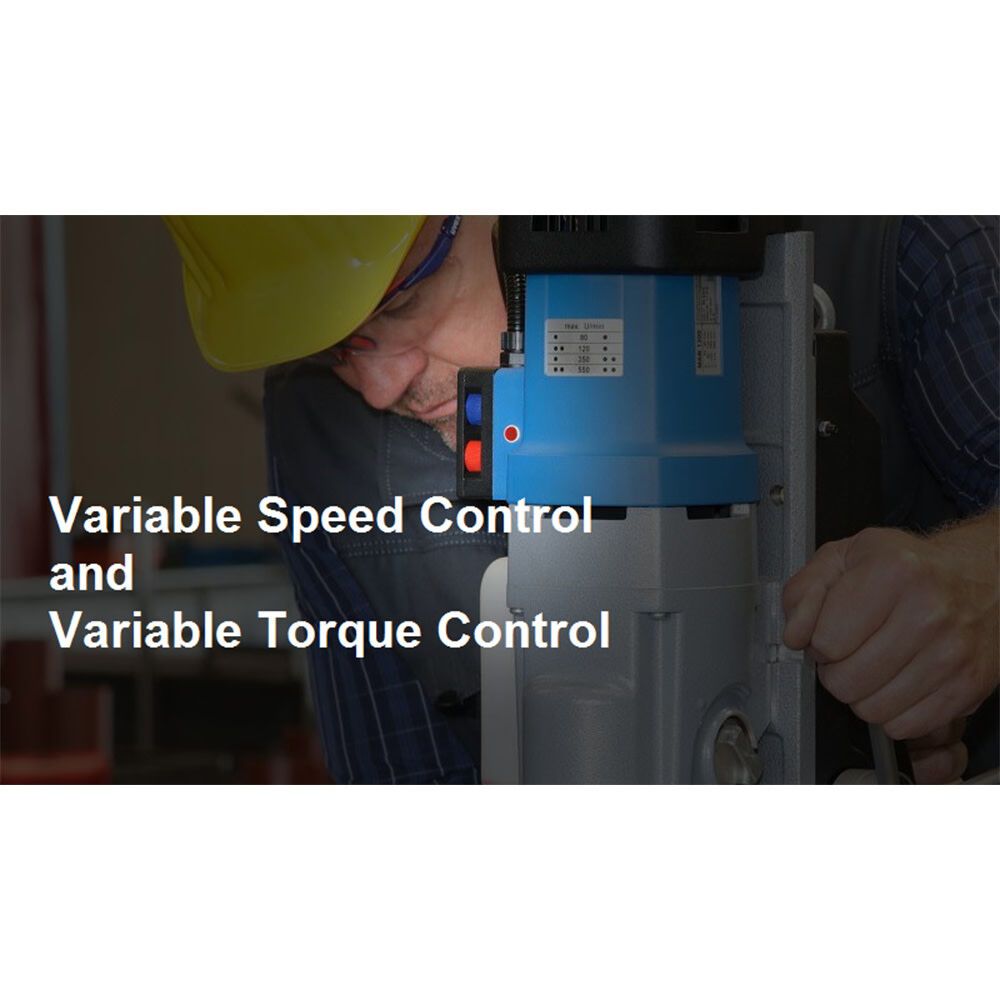 BDS CS Unitec MAB 1300 Magnetic Drill | 6" Dia. Capacity, 12" Stroke| Variable Speed through 4-Gears, Reversible Tap up to 1-5/8" Dia., Variable Torque, Reversible Motor, Power Assist - 5