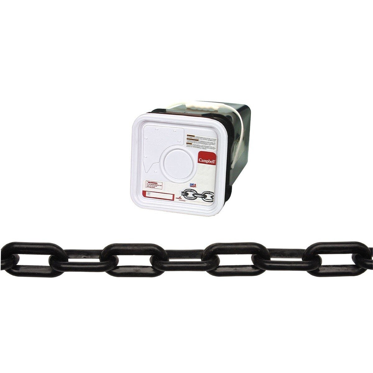 Campbell 990856 #8 Trade Black Plastic Chain 0.29" Diameter 138' per Reel