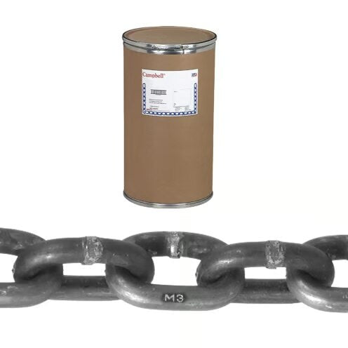 Campbell Chain 0120422 1/4" Grade 30 Proof Coil Chain, Zinc Plated