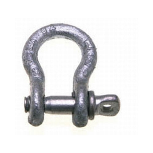 Campbell Chain 5411635 1" Anchor Shackle, Screw Pin, Forged Carbon Steel, Galvanized, Bulk