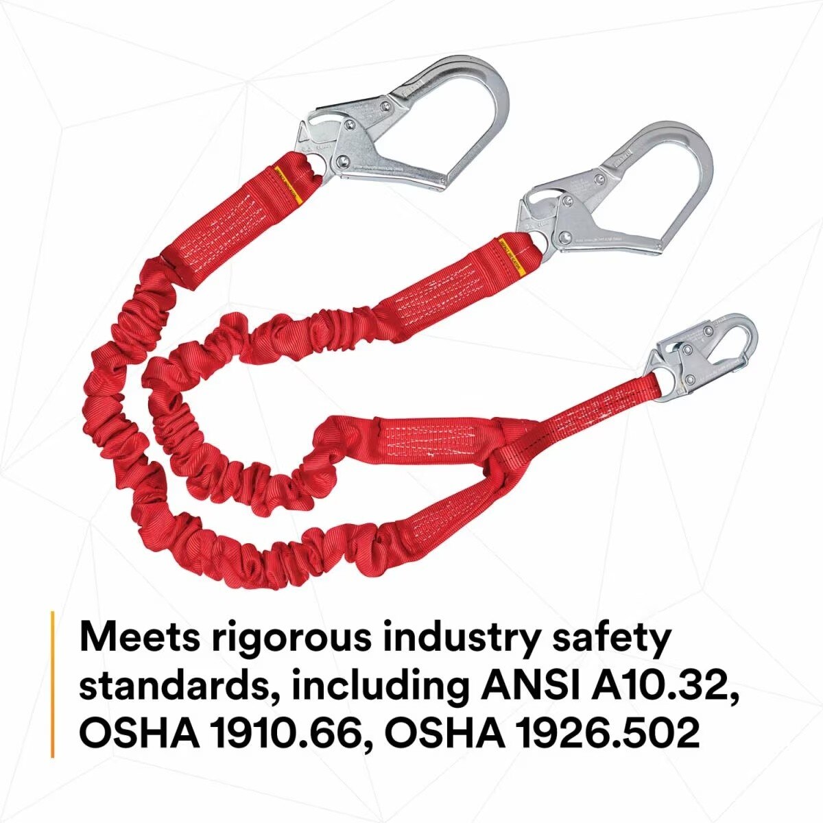 Capital Safety DBI SALA 1340161 6' PRO Stretch 100 Percent Tie Off Shock Absorbing Double Leg Lanyard - 5