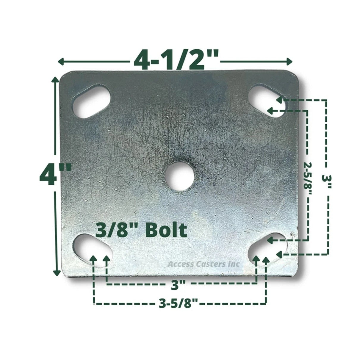 Caster I3418-6 6" x 2" Rigid Mold On Rubber Wheel Caster with Roller Bearing Top Plate - 2