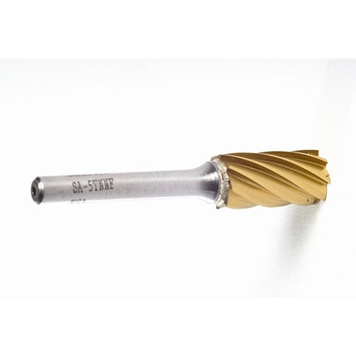 Champion SA11 Cylinder Shape SA11 TiN Coated Double Cut Carbide Bur - 2