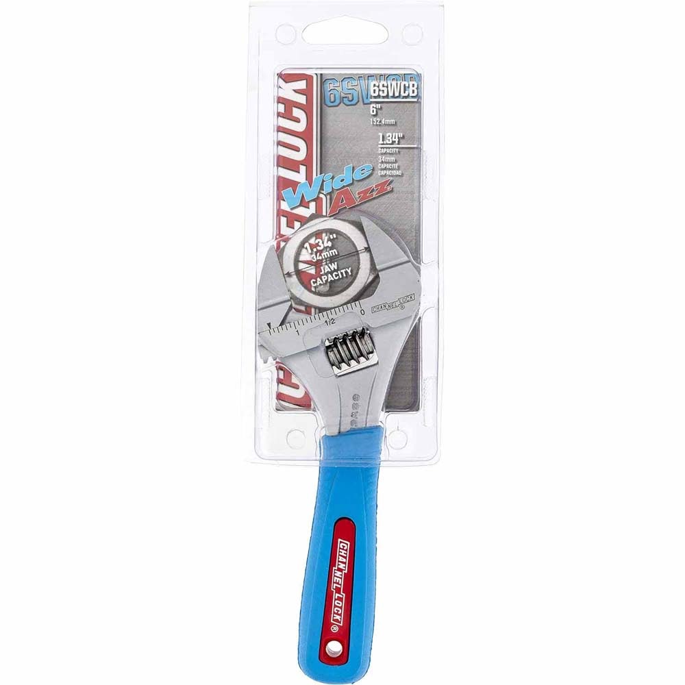 Channel Lock 6SWCB 6" Code Blue Wideazz Sliw Jaw Adjustable Wrench - 2