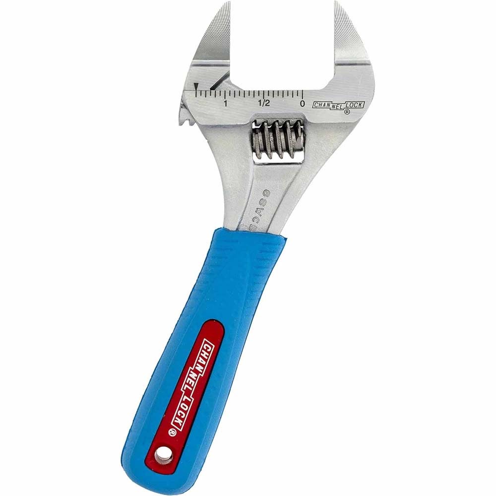 Channel Lock 6SWCB 6" Code Blue Wideazz Sliw Jaw Adjustable Wrench - 5