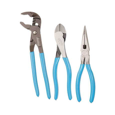 Channel Lock GLS-23 3-Piece Pliers Set, Steel Blue, Dipped