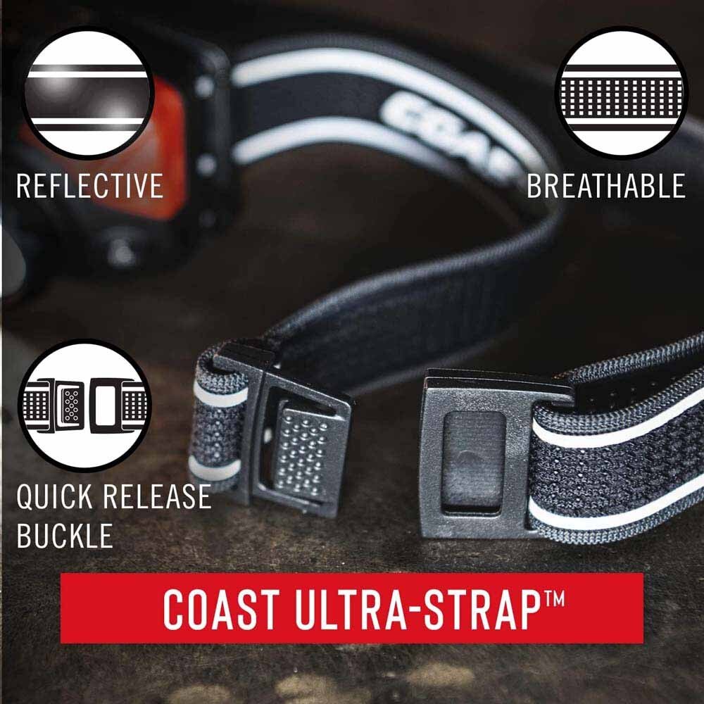 Coast 30742 Wph34R Headlamp Waterproof & Dust Proof 2000 Lumens 180M Beam 36H - 8