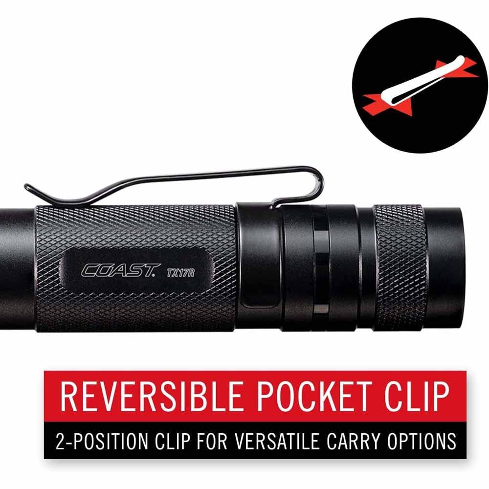 Coast 30778 Tx17R Flashlight Tactical Rechargeable Plus 1250 Lumens 234M Beam 21H - 5