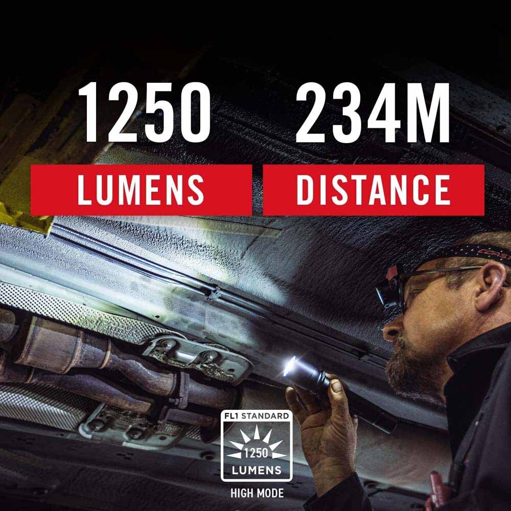 Coast 30778 Tx17R Flashlight Tactical Rechargeable Plus 1250 Lumens 234M Beam 21H - 9