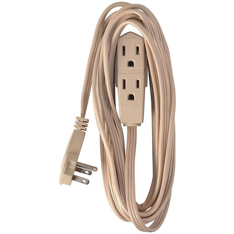Coleman Cable 2255 Extension Flat Plug and Cord (13 Foot, Beige)