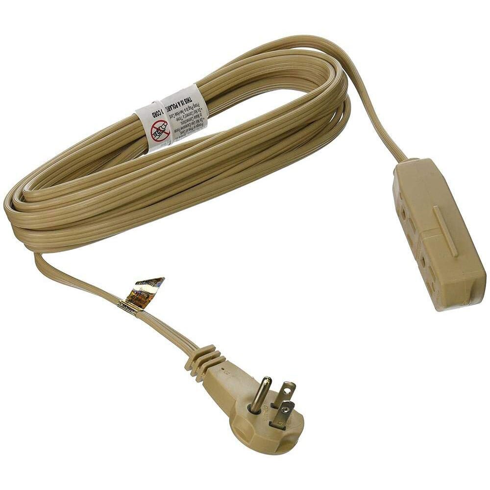 Coleman Cable 2255 Extension Flat Plug and Cord (13 Foot, Beige) - 2