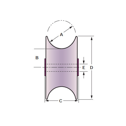 Condux 08087811 6 x 11" Cable Guide Replacement Sheave - 2