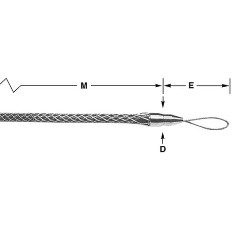 Condux 08643514 Fiber Optic Grip - Flexible Eye,  .32- .48-18  2200 lbs