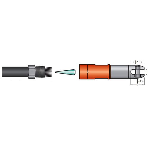 Condux 08917575 350 kcmil White Swivel Head Power Pulling Eye - 2