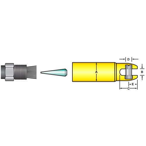 Condux 08917750 1750 kcmil Yellow Clevis Head Power Pulling Eye - 2
