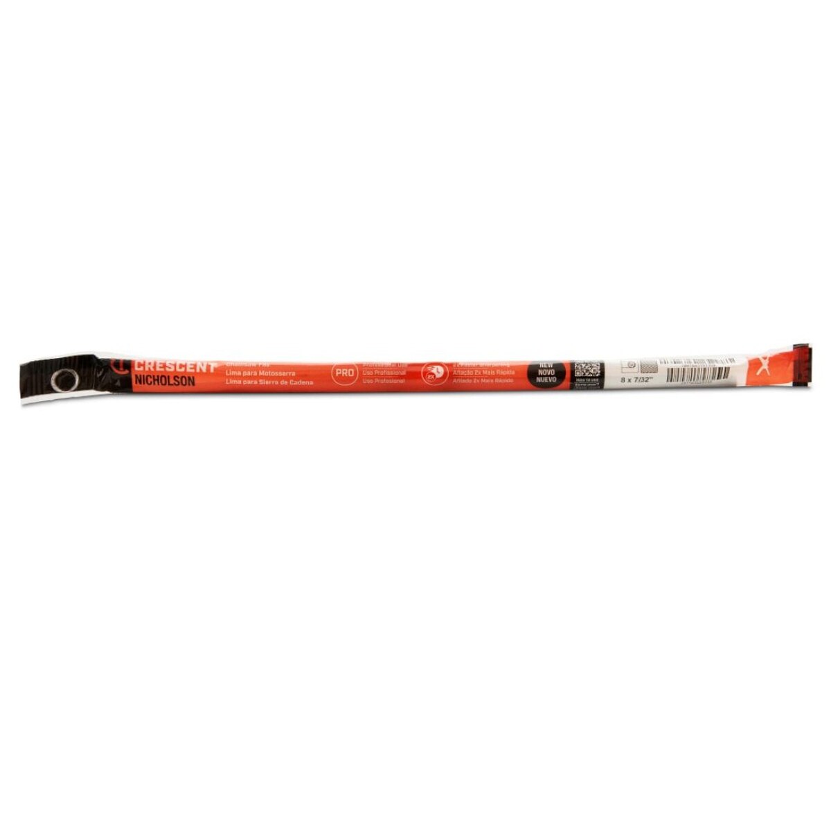 Crescent 02230B-1 7/32" x 8" Round Knurl Cut Chainsaw File for Blade Sharpening - 3