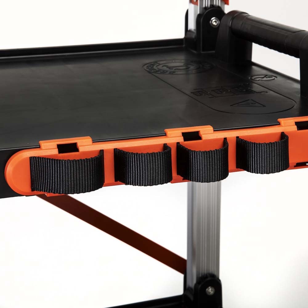 Crescent F3SCBL SITERUNNER 3 Shelf Folding Jobsite Cart - 4