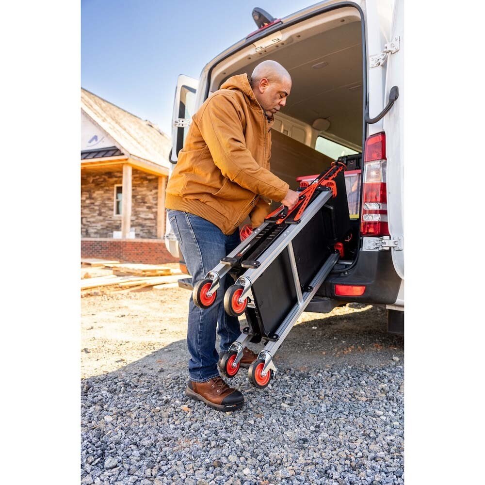 Crescent F3SCBL SITERUNNER 3 Shelf Folding Jobsite Cart - 5