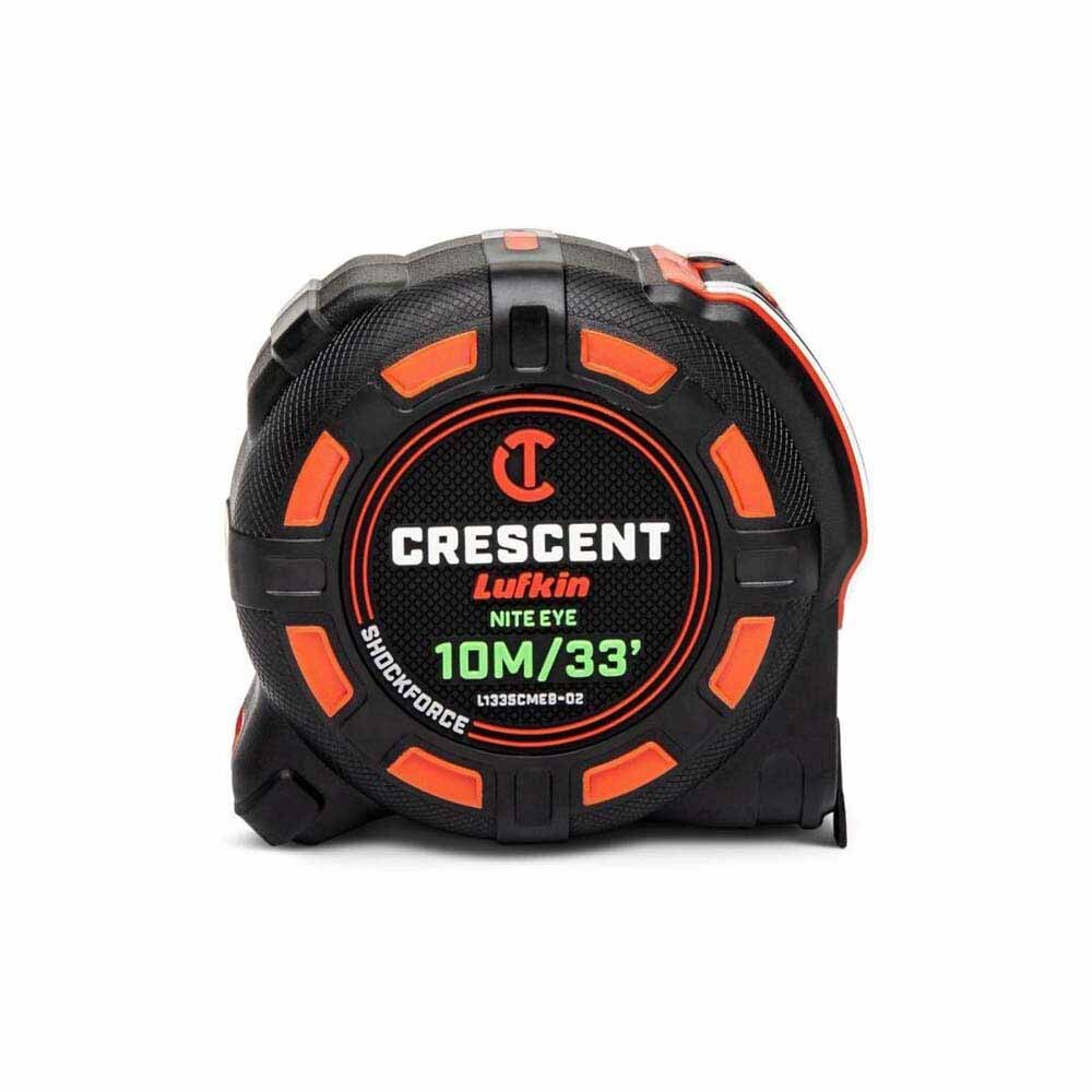Crescent L1335CMEB-02 1-1/4" x 10 M/35' SHOCKFORCE NITE EYE Tape Measure