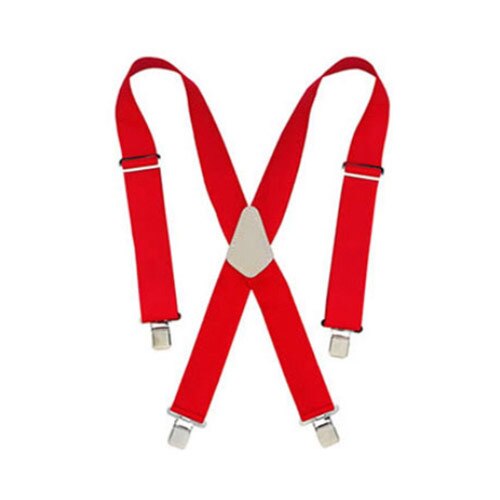 Custom Leather Craft 110RED Red Heavy Duty Work Suspenders