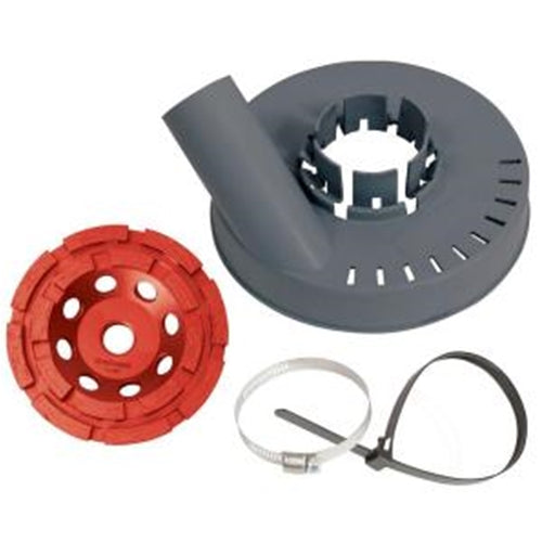 Love-Less Ash D1838 5 In. Dustie Shroud and Diamond Cup Wheel Combo