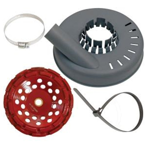 Love-Less Ash D1858 7 In. Dustie Shroud and Diamond Cup Wheel Combo