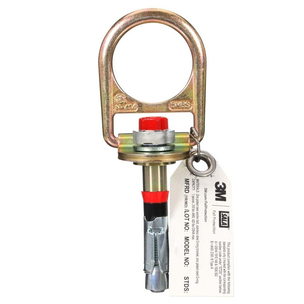 DBI Sala 7100188834 Concrete D-Ring Anchor for 11/16 in. Hole with Swiveling D-Ring - 3