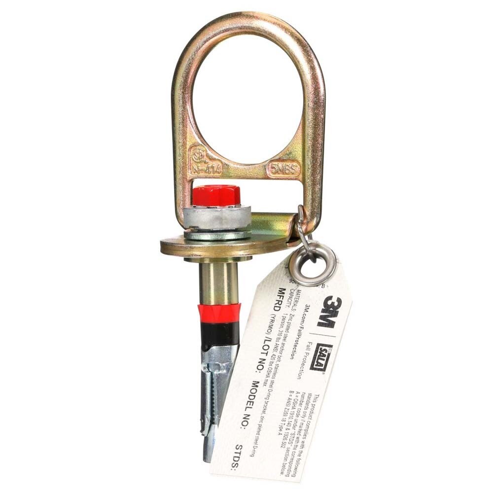 DBI Sala 7100188834 Concrete D-Ring Anchor for 11/16 in. Hole with Swiveling D-Ring - 4