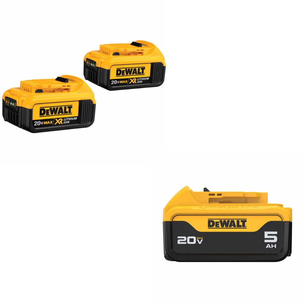 DeWalt DCB204-2 Battery Kit W/ FREE DCB205 5.0Ah Battery